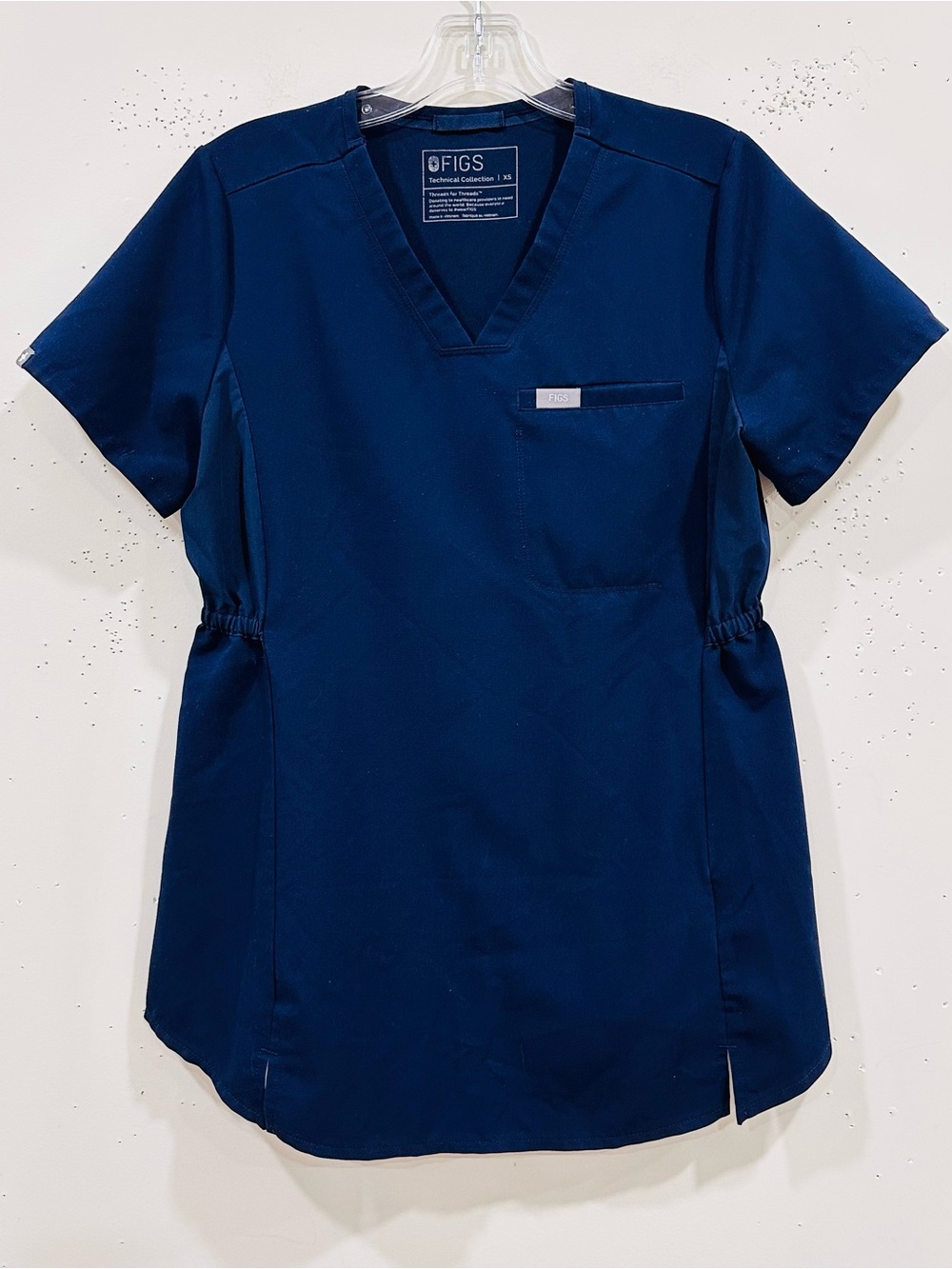 FIGS Octavia Maternity Scrub Top Navy Blue Womens XS Technical Collection
